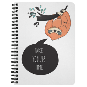 Take Your Time Sloth Journal | Spiral