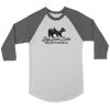 Big Bear Lake California V.2 Black Raglan T-shirt Canvas Unisex 3/4 Raglan White/Asphalt S