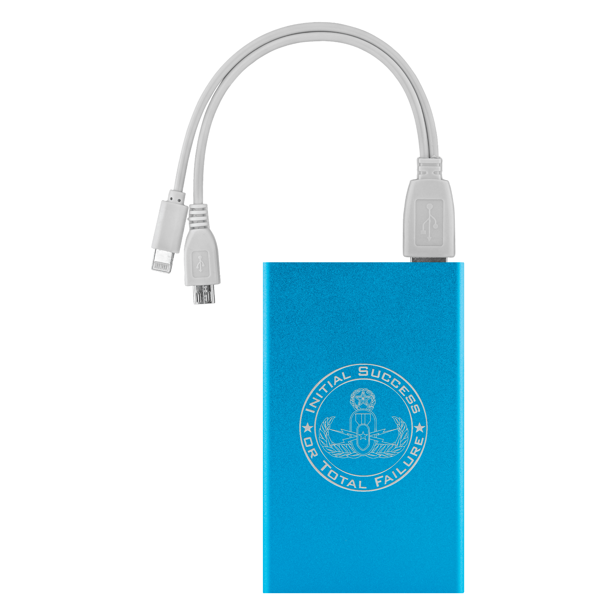 Initial Success or Total Failure EOD Power Bank Power Banks Light Blue 