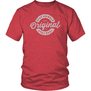 Stay Real, Stay Original Mens Shirts T-shirt District Unisex Shirt Heather Red S