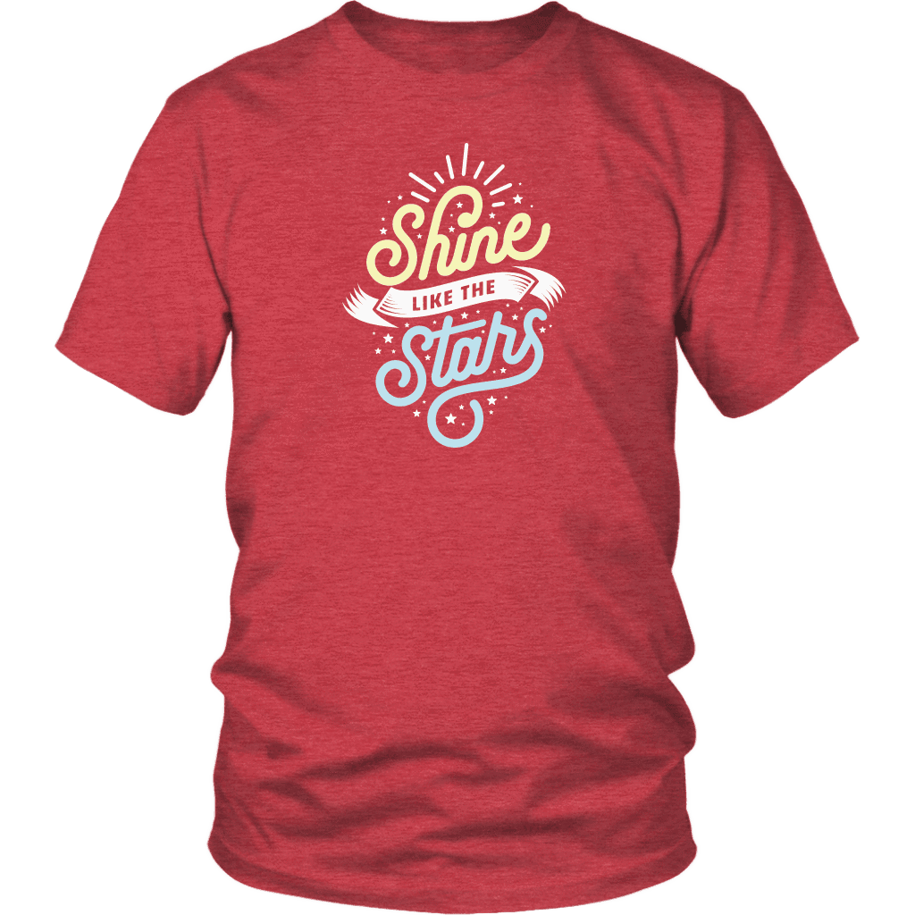 Shine Like The Stars T-shirt District Unisex Shirt Heather Red S