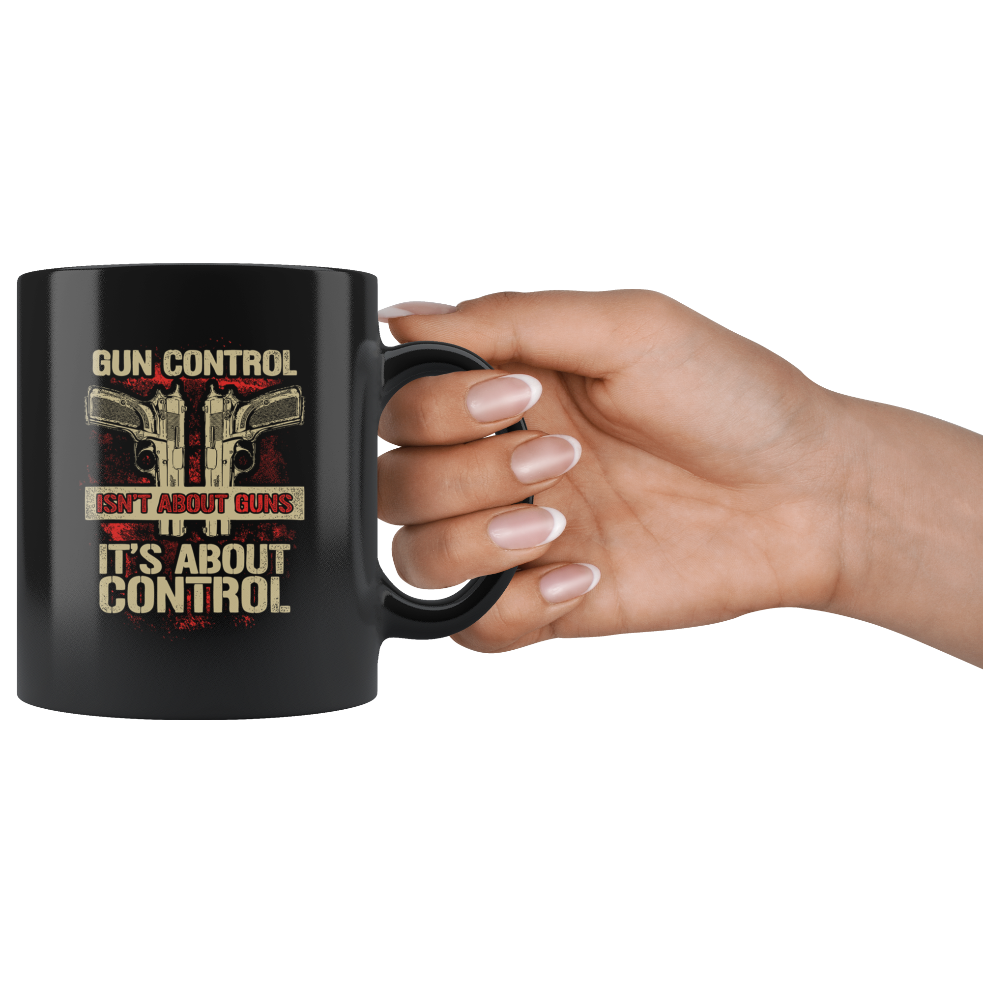 Gun Control is About Control | Black Mug